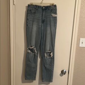 American Eagle Blue Denim Straight Leg Jeans size 6 Long